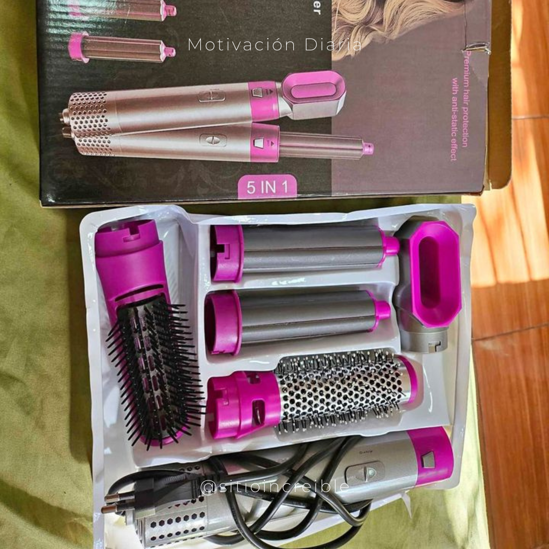 Cepillo secador de cabello 5 en 1